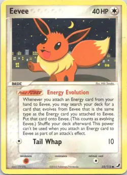 2005 EX - Unseen Forces Eevee Basic/Common #55 - Image 1