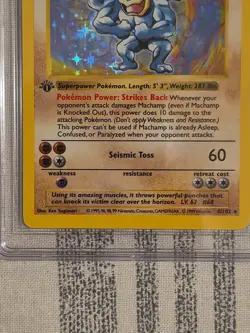 Pokemon TCG Machamp Holo Rare 1st Edition Shadowless 8/102 HP - Image 4