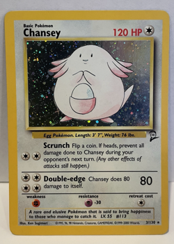 2000 Pokemon Chansey 3/130 Base Set 2 Holo NEAR MINT - Image 1