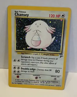 2000 Pokemon Chansey 3/130 Base Set 2 Holo NEAR MINT - Image 2