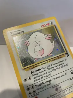 2000 Pokemon Chansey 3/130 Base Set 2 Holo NEAR MINT - Image 3