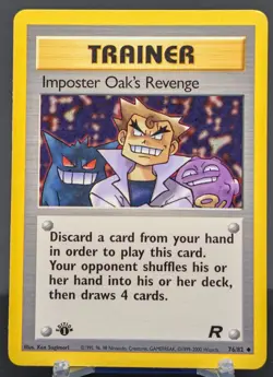 Pokemon Imposter Oak's Revenge #76/82 English Team Rocket 1st Edition - Image 1