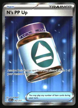 N'S PP UP 262/217 ULTRA RARE ASCENDED HEROES POKEMON HOLO NEAR MINT - Image 1