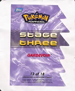 Pokemon TCG Gardevoir 12/18 - Topps Advanced Embossed Evolution Die Cut - Image 2