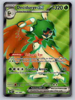 Decidueye ex 100/088 Holo Ultra Rare Perfect Order Pokemon Near Mint - Image 1