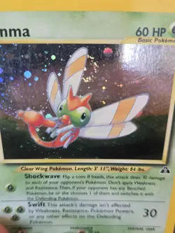 Yanma 17/75 Neo Discovery Unlimited Holo Swirl 🌀 MP Pokemon 🥋✨ - Image 4