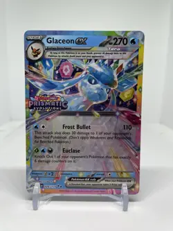 Glaceon ex 026/131 Pokemon TCG SV: Prismatic Evolutions Stamp NM - Image 1