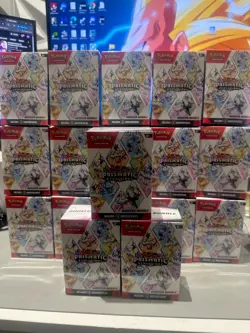 Pokemon TCG Scarlet & Violet Prismatic Evolutions Booster Bundle Sealed, 6-Pack - Image 1