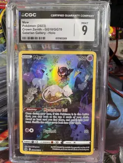 The Pokemon Company Mew GG10/GG70 Crown Zenith Galarian Gallery Holo CGC 9 - Image 1