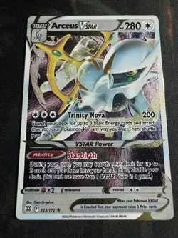 Arceus VSTAR - 123/172 - Pokemon Brilliant Stars Sword Shield METAL Card NM - Image 1