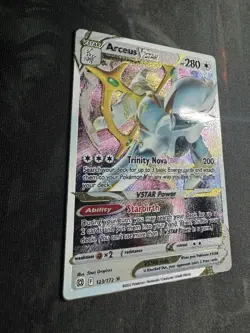 Arceus VSTAR - 123/172 - Pokemon Brilliant Stars Sword Shield METAL Card NM - Image 4