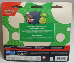 2023 Pokemon Back To School Eraser Blister - Lechonk 2 Sealed Booster Packs - Image 2