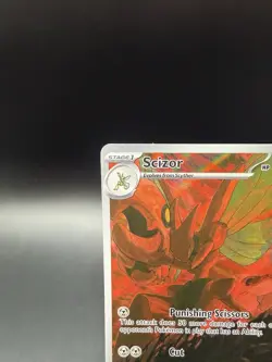 Scizor 205/197 Illustration Rare IR Holo SV03: Obsidian Flames Pokemon Card TCG - Image 3
