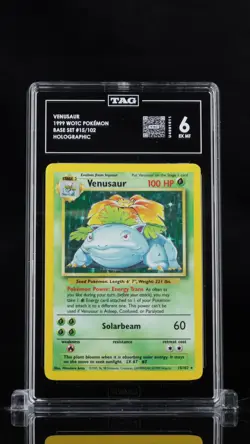 Venusaur 15/102 Holo Base Set Pokemon Tag 6 EX Mt - Image 1