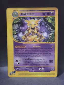 Pokemon Expedition Alakazam Non-Holo Rare 33/165 - Image 1