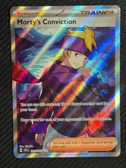 Morty's Conviction 201/162 Ultra Rare Temporal Forces Pokemon Near Mint - Image 1