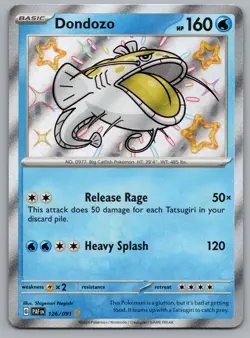 Dondozo 126/091 Shiny Rare Paldean Fates Pokemon Holo Near Mint - Image 1