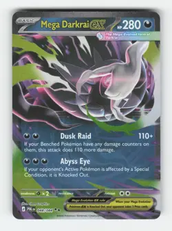 Mega Darkrai ex 048/084 Double Rare Pitch Black Pokemon Holo Near Mint - Image 1
