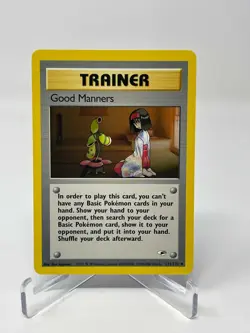 Pokemon Gym Heroes Trainer Good Manners 111/132 Regular Pack Fresh NM (A) - Image 1