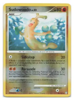 Sudowoodo 35/123 Rare Mysterious Treasures Pokemon Reverse Holo 2007 - Image 1