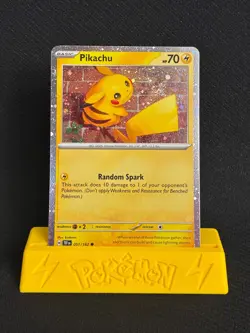 Pikachu 051/162 Pokemon TCG Pikachu Temporal Forces Cosmo Holo (LP+) - Image 1
