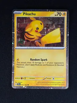 Pikachu 051/162 Pokemon TCG Pikachu Temporal Forces Cosmo Holo (LP+) - Image 2