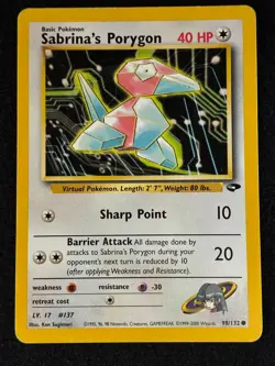 Sabrina's Porygon - 98/132 - Gym Challenge - Pokemon - Common (HP) - Image 2