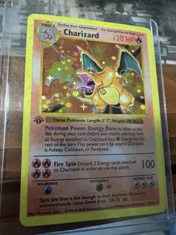 Pokemon Cards Custom Made Very High Quality Holographic Charizard 1st Edition - Image 1
