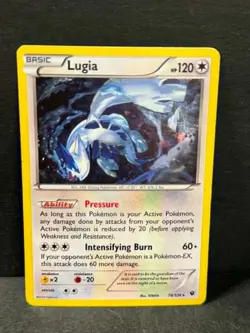 Pokemon LUGIA 78/124 Fates Collide HOLO RARE Playing Card TCG ** L@@K ** - Image 1