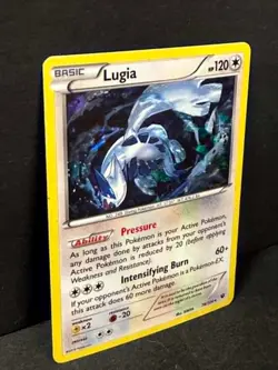Pokemon LUGIA 78/124 Fates Collide HOLO RARE Playing Card TCG ** L@@K ** - Image 2