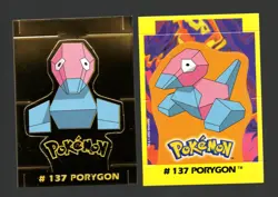 Pokemon PORYGON #137 2000 Navarrete Buildable Card *REGULAR & GOLD FOIL* - Image 1
