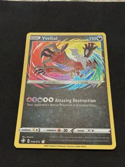 Yveltal 046/072 Amazing Rare Shining Fates Pokemon Holo Near Mint - Image 2