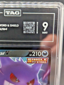 Pokemon Gengar V 156/264 Fusion Strike Ultra Rare Holo PSA 9 2021 - Image 3
