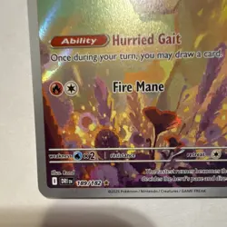 The Pokemon Company Rapidash 189/182 SV10 Destined Rivals IR Holo Eng 110HP - Image 5