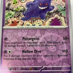 Pokemon TCG Gengar 151 Reverse Holo Rare Scarlet & Violet Card 094/165 - Image 3