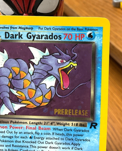 Pokemon Dark Gyarados 8/82 Holo Team Rocket Prerelease Promo Card - Image 4