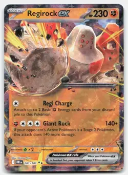 Regirock ex - 101/182 - Double Rare - Destined Rivals - Pokemon Card - NM/M - Image 1