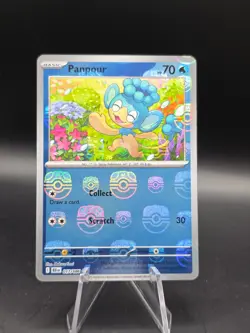 Panpour (Master Ball Pattern) SV: Black Bolt 017/086 Pokemon Card Holo - Image 1