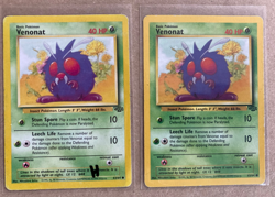 Pokemon Jungle - VENONAT #63 - 2 CARD LOT, Heavy Play - Image 1