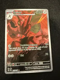 Pokemon 2023 Obsidian Flames Scizor 205/197 IR TCG Holo Card PSA 10 Graded - Image 1