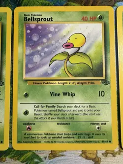 Pokemon Vintage Card Lot Of 3 Nidoran Nidorina Bellsprout Jungle LP-MP - Image 3