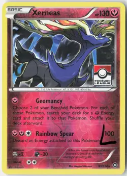 Xerneas (Pokemon League) 81/114 League & Championship Cards Reverse Holo LP - Image 1