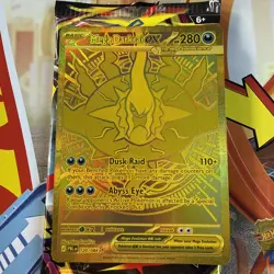 Mega Darkrai EX 120/084 PBL Pitch Black Ultra Rare Gold Holo Foil English Card - Image 1