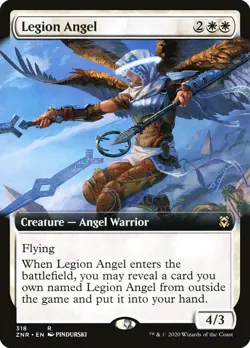 Legion Angel (Extended) [Zendikar Rising Extended Art] Magic MTG - Image 1
