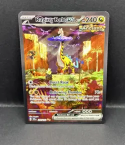 Pokemon TCG Temporal Forces Raging Bolt EX Full Art Holo Card 208/162 NM - Image 1