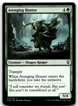 Avenging Hunter MTG CLB 215 Green Borja Pindado - Image 1