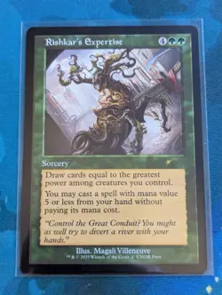 MTG Rishkar's Expertise RETRO PROMO - NM - Image 1