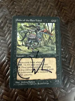Mtg. Order Of The Ebon Hand. Fallen Empires. Benson. Signed. Played. - Image 1