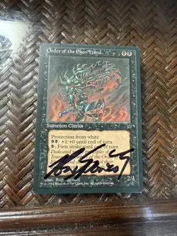 Mtg. Order Of The Ebon Hand. Fallen Empires. Signed. Played. - Image 1