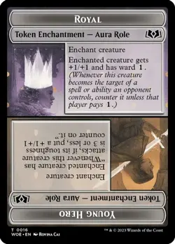 MTG Singles: Royal Role / Young Hero Role Token - Wilds of Eldraine (WOE) - NM - Image 1